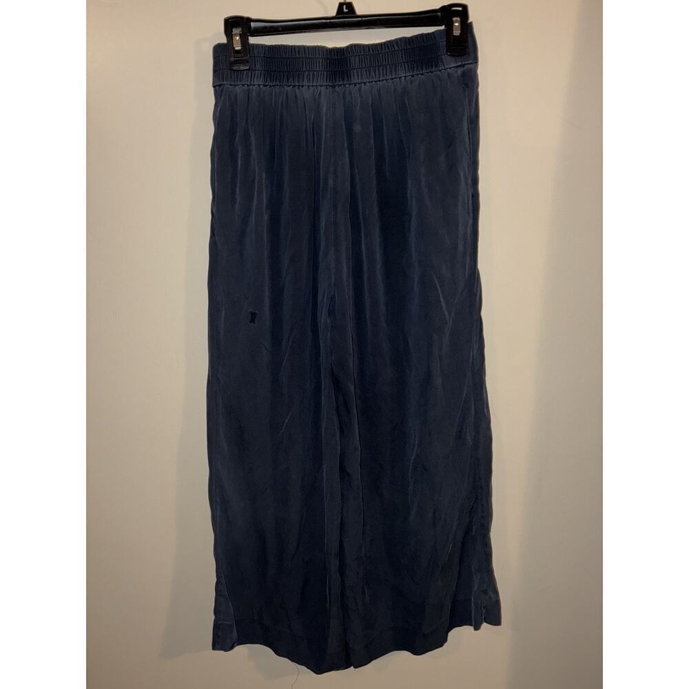 Kit and Ace | Women’s 4 | Chatham Culottes Silk Wide Leg Crop Dusty Blue Pants